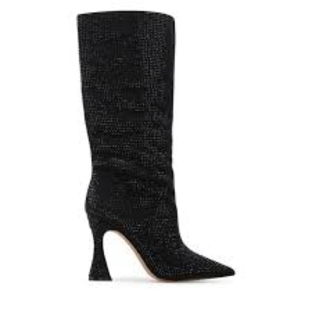 Aldo Black Sparkle Heeled Boots